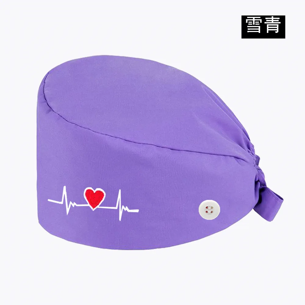 1 шт. Регулируемая хлопковая шапка с принтом рабочая для салона красоты