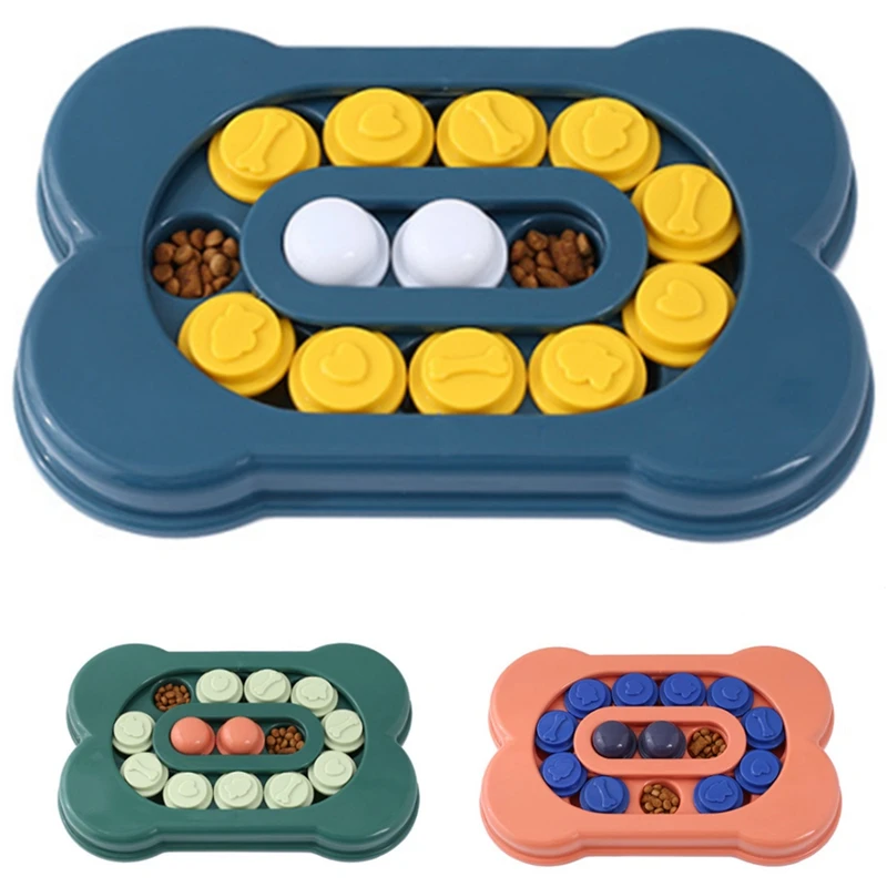 

Pet Dog Bone Track Foraging Plate Dog Food Interactive Anti-Choking Slow Food Dog Bowl Pet Feeding Eating Supplies