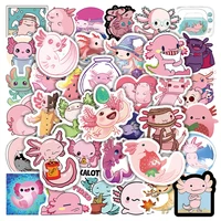 103050pcs cute axolotl animal cartoon graffiti stickers creative manga kawaii trolley box diy laptop animation decal stickers