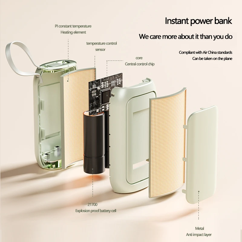 Портативная Мини-грелка Для Рук 8000 Мач Двухрежимная Usb-грелка И Внешняя Батарея