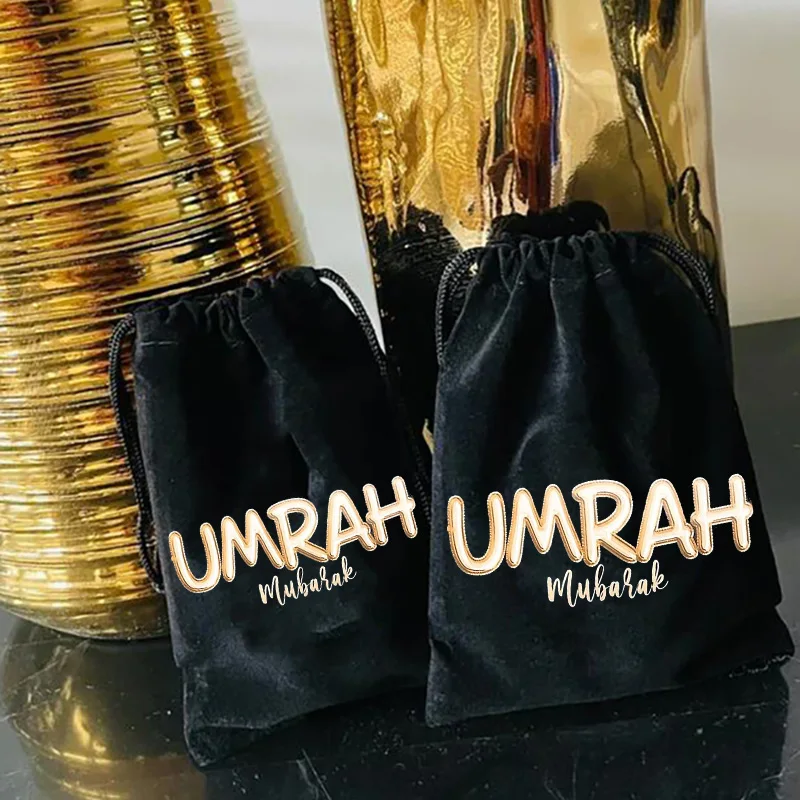 

5pcs umrah mubarak gift bags Muslim Islamic Ramadan Kareem Iftar hajj party Happy eid Al-Adha kid boy girl family present sack