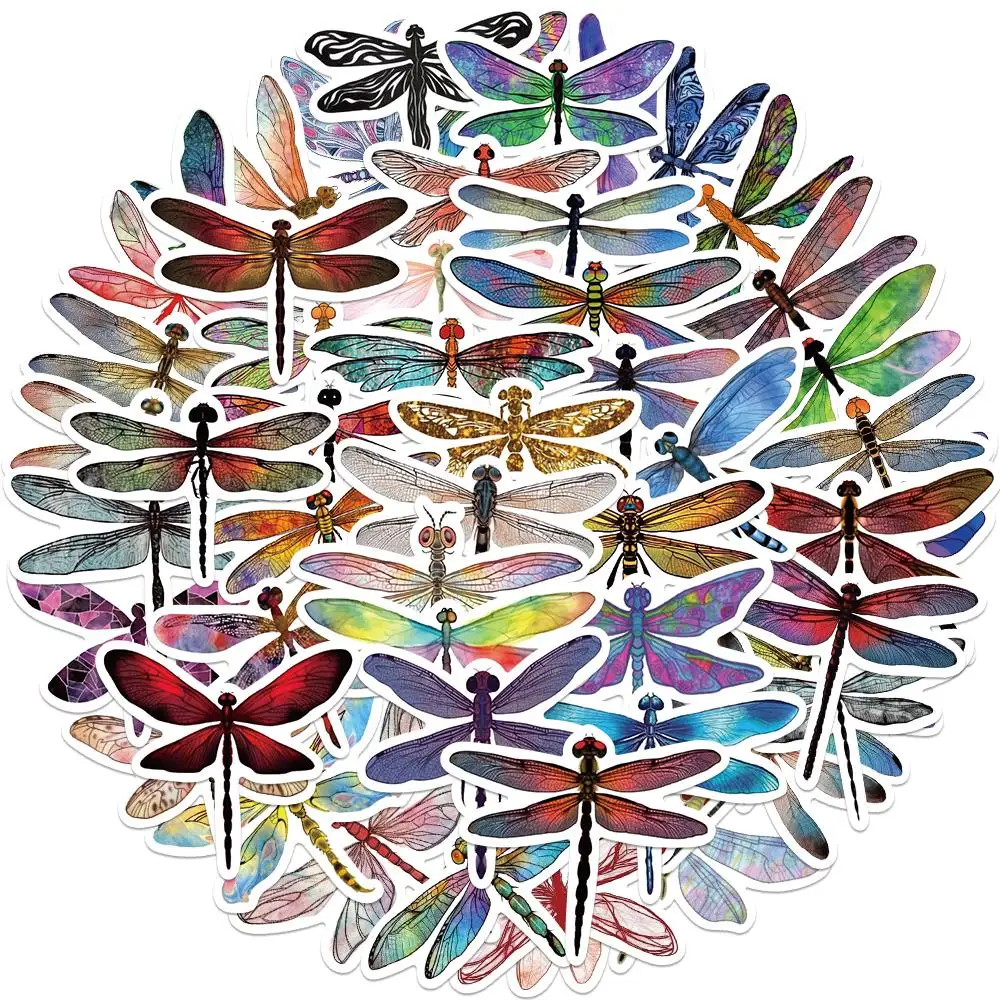 

10/53PCS Insects Dragonfly Butterfly Stickers For Phone Laptop Planner Diary Journal Scrapbook Decals