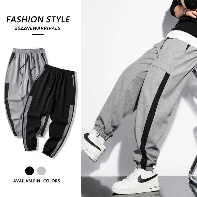 

Модные спортивные штаны, мужские Модные брендовые японские брюки с завязками на щиколотке для мальчиков, весенне-осенние модные Свободные ...