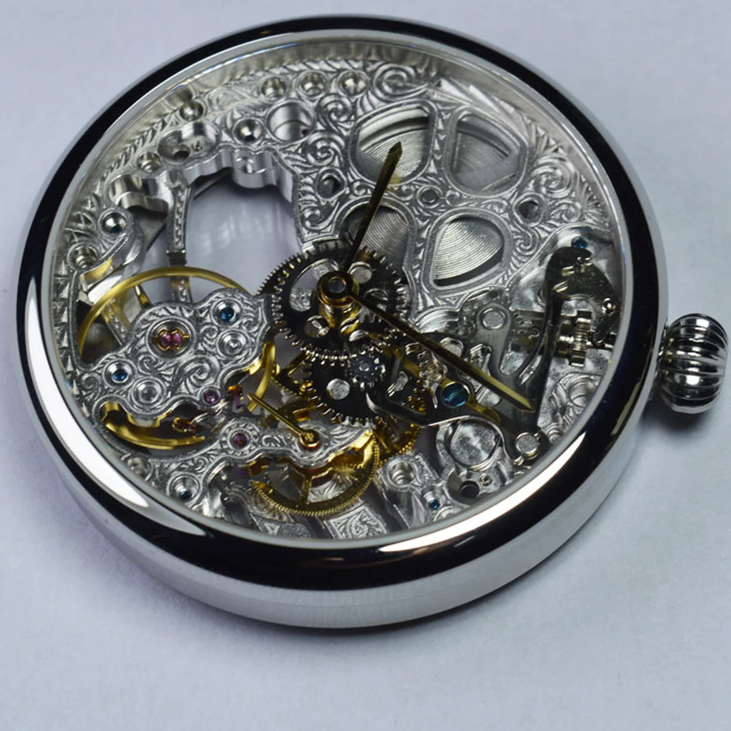 Vintage DIY pocket watch st3620 hand wind watch face mechanical watch for men's gift 42mm