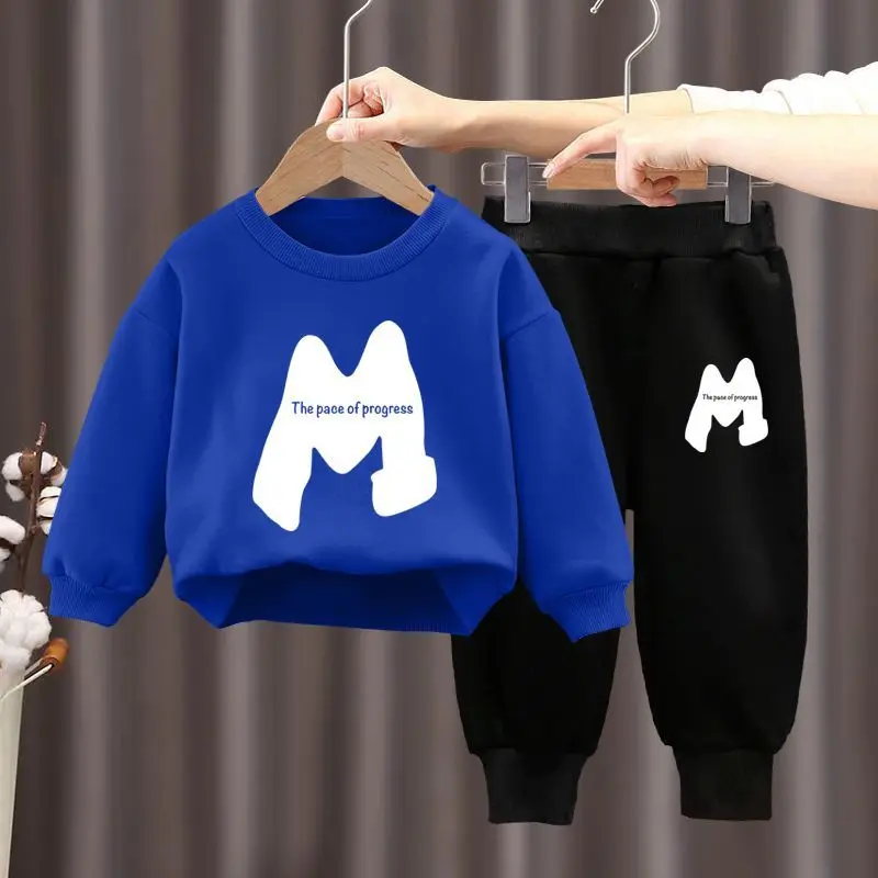 

Baby Boy Girls Clothes Sets Spring Autumn Fashion Children's Suit Baby Printing Sweater pants kids two-piece suit 1-9Y
