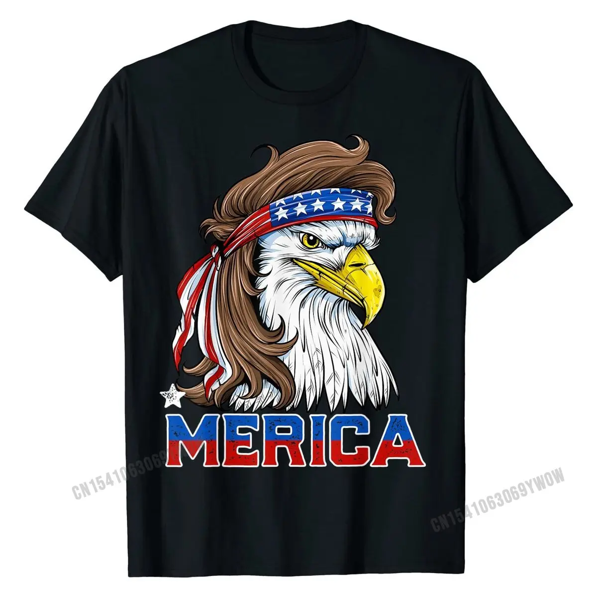 

Eagle Mullet Merica Shirt Men 4th of July American Flag USA T-Shirt Newest Men Top T-shirts Cotton Tops & Tees Funny