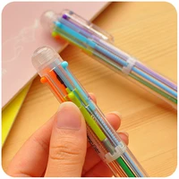 cute 6 colors 0 5mm ballpoint pen spinning spare parts of pens school teacher gift office accessories metal gel pens stationery