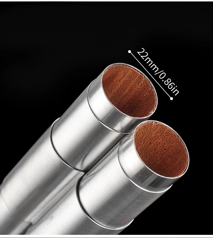 Портативная металлическая трубка для сигар из нержавеющей стали увлажняющая