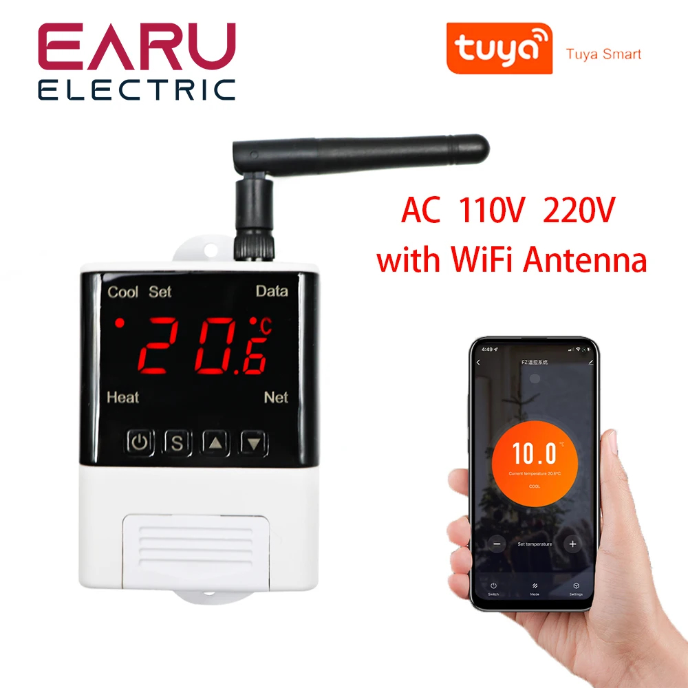 

Wi-Fi термостат Humidistat 12 в 110 В 220 В цифровой регулятор температуры и влажности автомобильный инкубатор терморегулятор