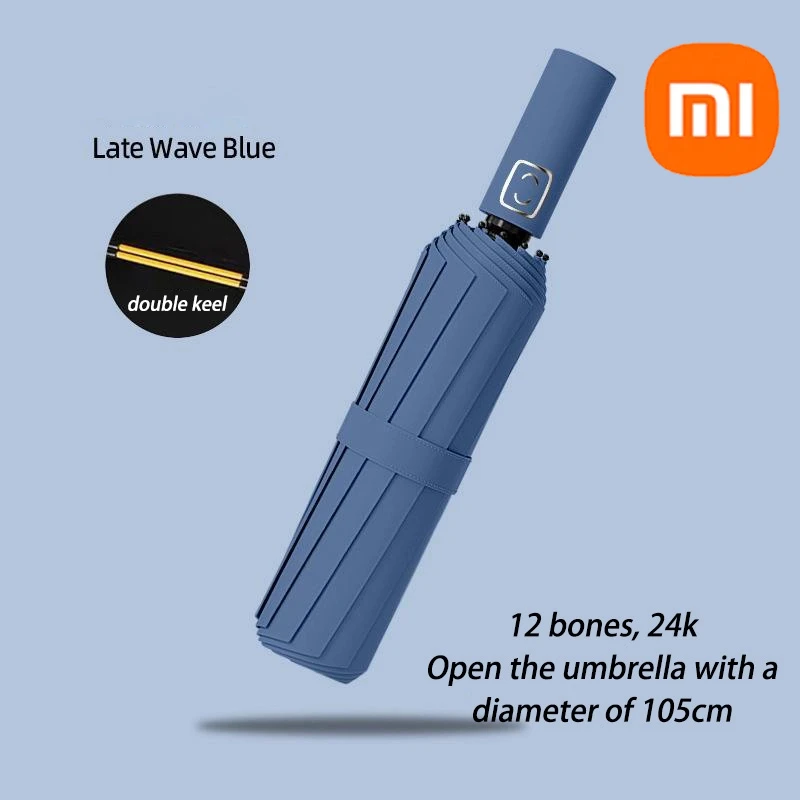

Xiaomi усиленный 24-костный зонт для мужчин, деловой прочный ветрозащитный зонт, солнцезащитный зонт с защитой от ультрафиолета, женский солнечный зонт