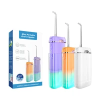 electric mini oral irrigator water flosser ipx7 rechargeable portable cordless with 3 modes for adults daily teeth care beauty
