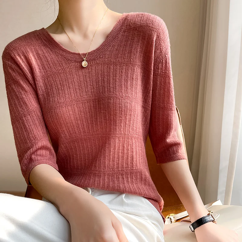 

Women 100% Cashmere Wool Sweater New Arrival Elasticity Pullover Autumn Basic Jumper For Female Soft Shirt Girl Clothes 6Colors