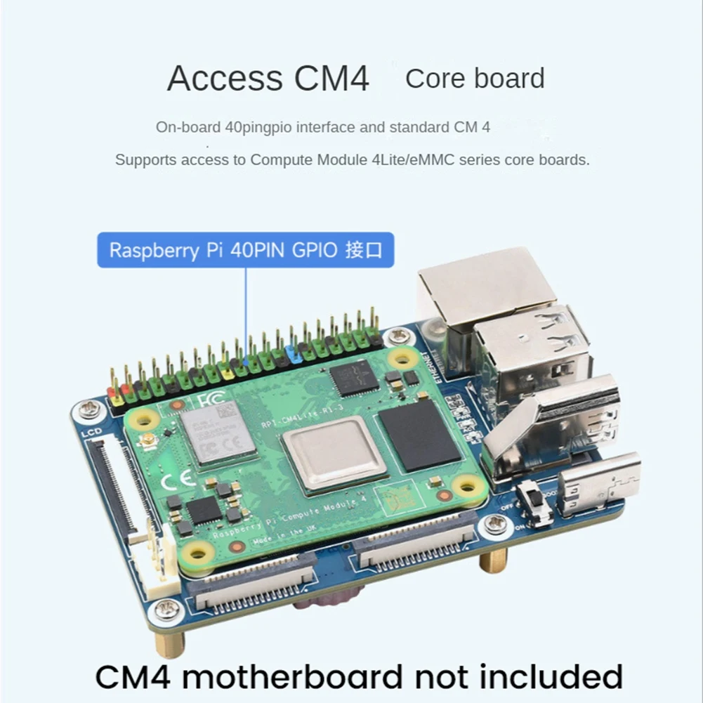 

Waveshare for Raspberry Pi CM4 Expansion Board CM4-IO-BASE-C for Raspberry Pi Compute Module 4 Core Board Base Plate