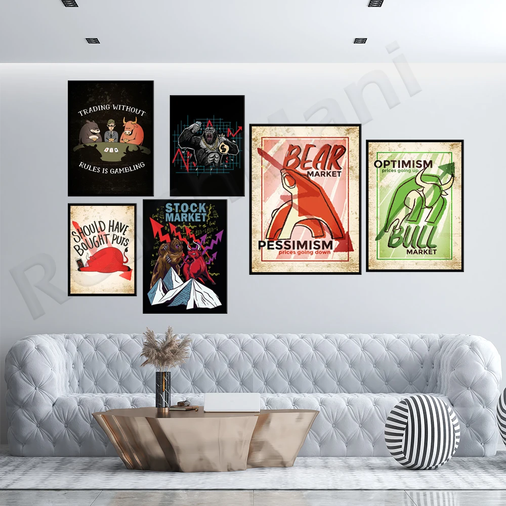 

Stock Market Poster Design Wall Street Motivational Artwork Poster Wall Art Prints Home Decor