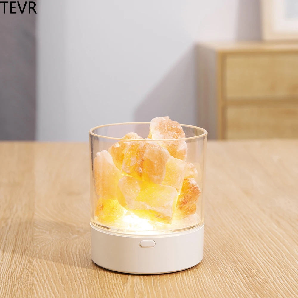 

Himalayan salt lamp natural anion USB charging crystal environment colorful lamp bedside lamp creative gift small night lamp