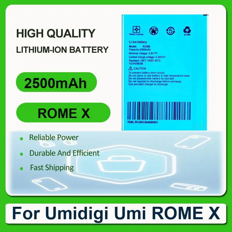 Фото Сменный аккумулятор для мобильного телефона Umi ROMEX ROME X ROME X 2500 мАч №1