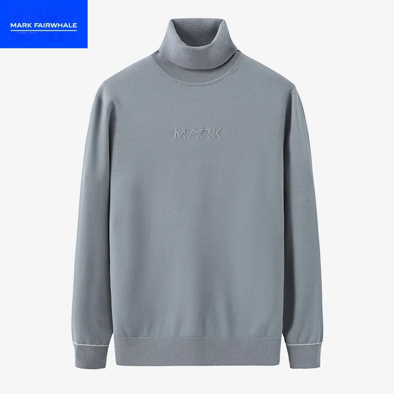 Мужской свитер с длинным рукавом и вышивкой в виде букв