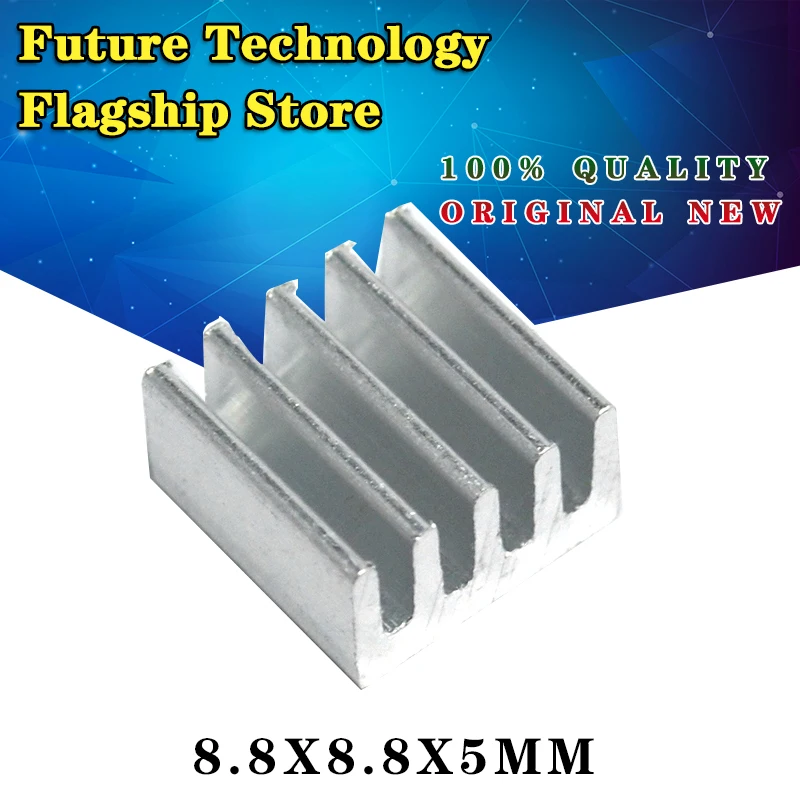 

10 шт., алюминиевый радиатор для микросхем 8,8*8,8*5 мм