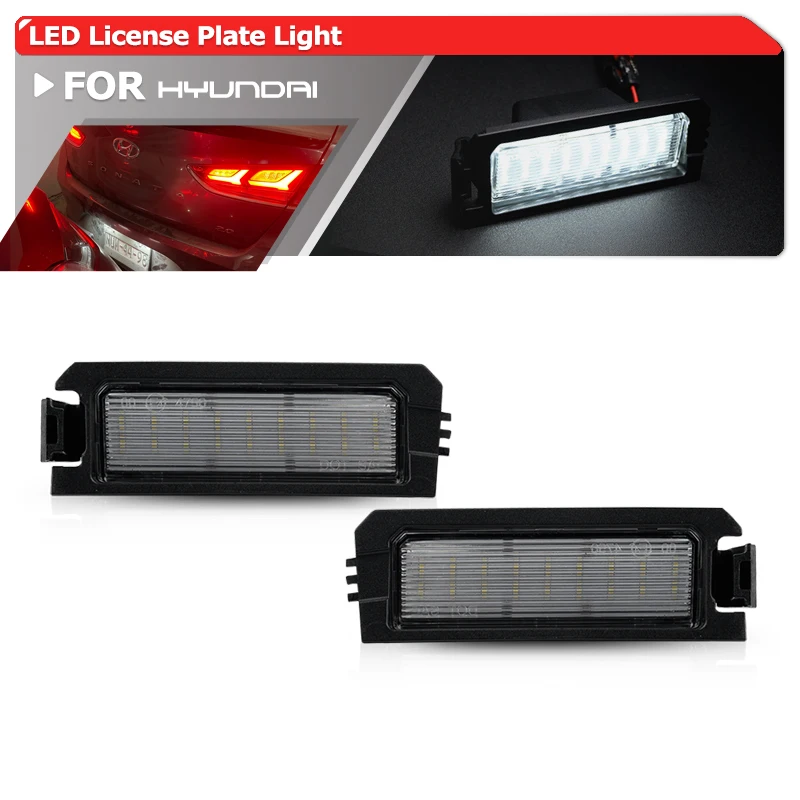 2x безошибочные светодиодные фонари для номерного знака для Hyunda Elantra GT 2017- I30 PD PDE Fastback PD Sonata 2018- Velostar 2019-