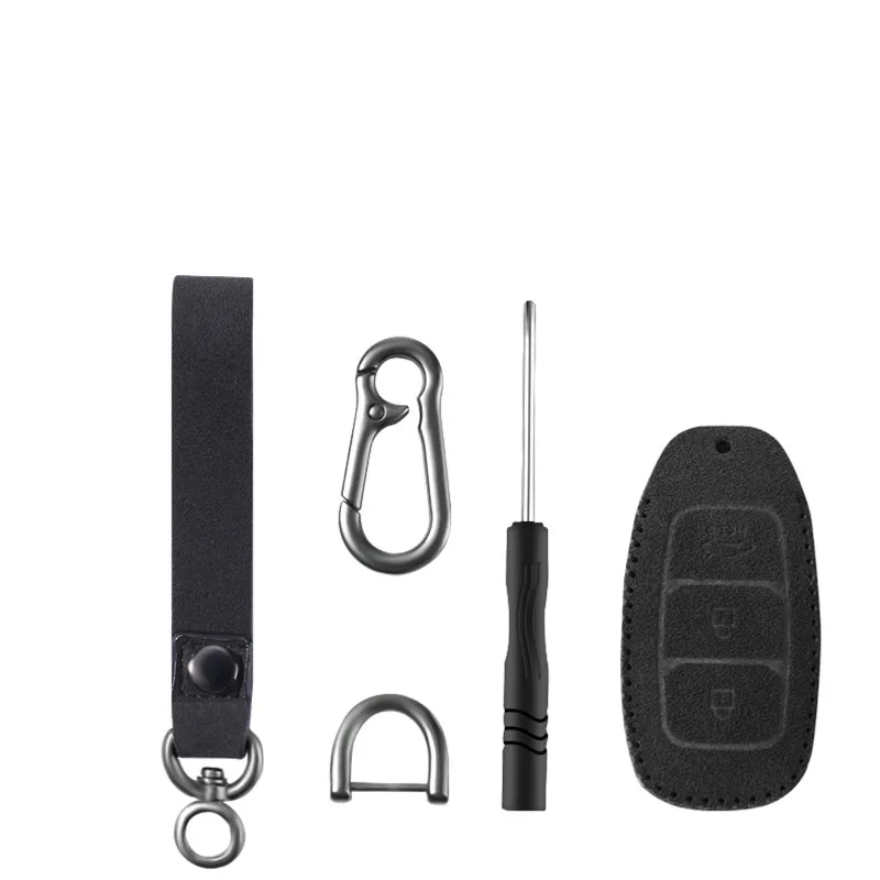 

For Hyundai Key Cover ELANTRA ix25 SANTAFE ix35 Sonata Alcantara High-end Key Case New Men's and Women's Auto Parts