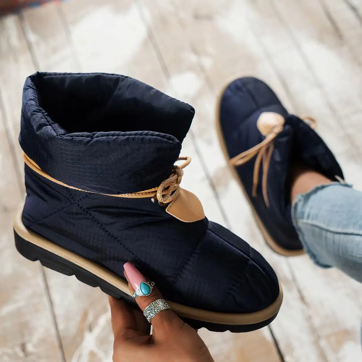 Brand New 2022 Ins Fashion Women Ankle Boots Winter Warm Female Snow Boots Platforms Casual Short Shoes Woman Boots