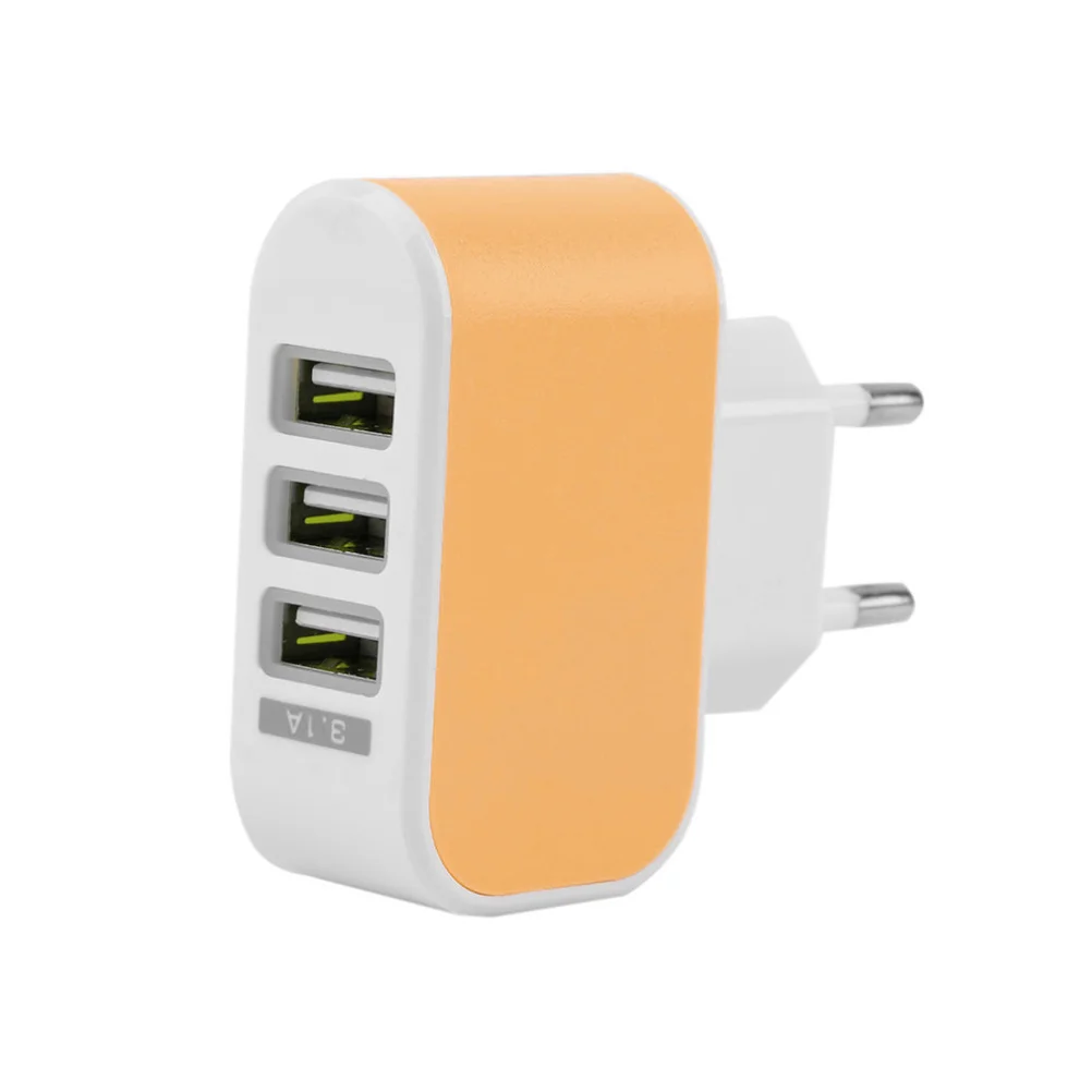 

Three USB Outlet Power Plug Wall Chargers Adapter Fast Mobile