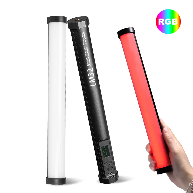 

32.6CM Handheld RGB Light Tube LED Video Photography Light Stick Rechargeable 2500-9000K with Magnet For Vlog Live Streaming