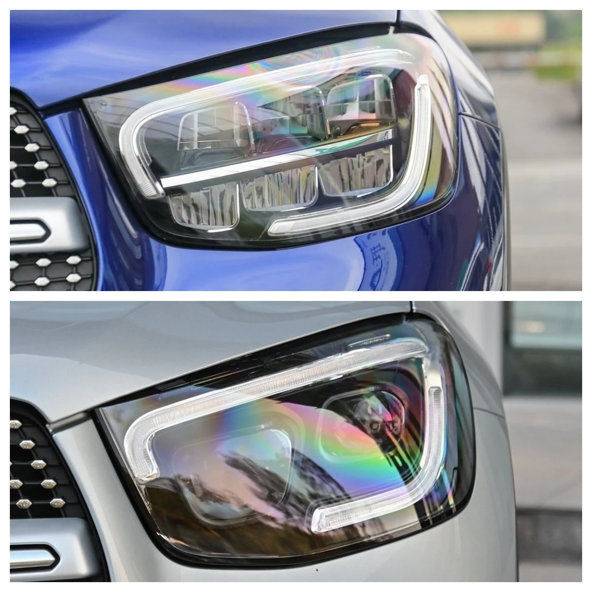 Аксессуары для Mercedes Benz GLC W253 2020 2021 2022 GLC200 GLC260 GLC300 сменные прозрачные чехлы фар из