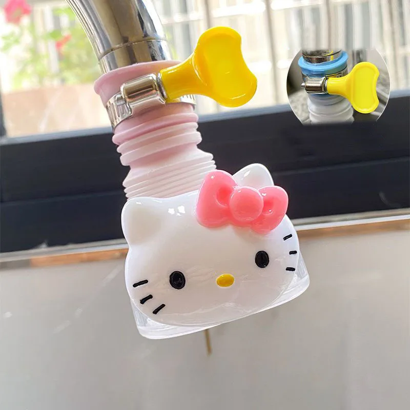 

2Pcs awaii Sanrio Filter Kitty Kuromi Mymelody Cute Anime Faucet Splashback Shower Cartoon Tap Water Filter Extender Kitchen