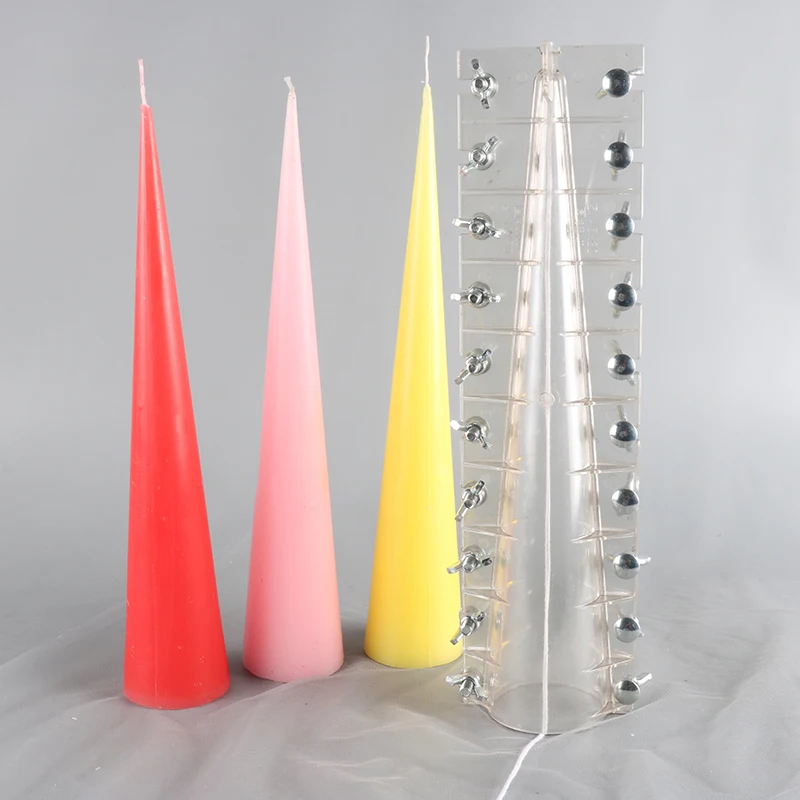 

DIY conical candle making molds special shape candle forms moule bougie diy manual wax candles