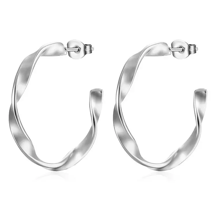 Showfay простые шикарные серьги-кольца из нержавеющей стали золотого цвета для