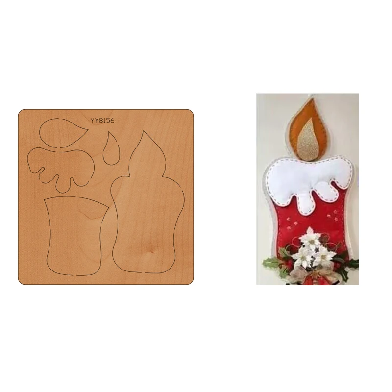 

Christmas candle bow mold knife model YY8156 is suitable for all cutting machines on the market die cuts