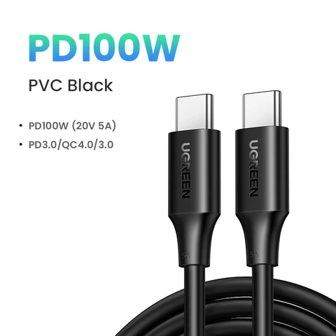 【 в продаже】UGREEN USB-кабель 100 Вт Type C to Type C для MacBook Samsung PD100W USB Type C Кабель для быстрой зарядки QC4.0 USB C