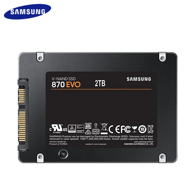 SAMSUNG 870 EVO SATA III 2 5 дюйма SSD 250 ГБ 500 1 ТБ 4 Тб оригинальный жесткий диск Внутренний