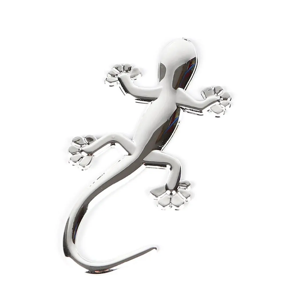 

Lizard Gecko Funny 3D Car Sticker Soft PVC Chromed Badge Emblem Sticker Car Decoration Automobile Decals Car-styling Accessory