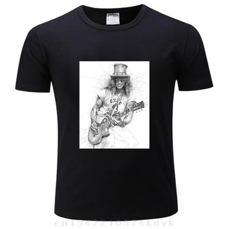 Футболка мужская с круглым вырезом, хлопковая смешная с принтом пистолетов, рисования рок-музыки, флисовая, розы, индий, эскиз, револьвер