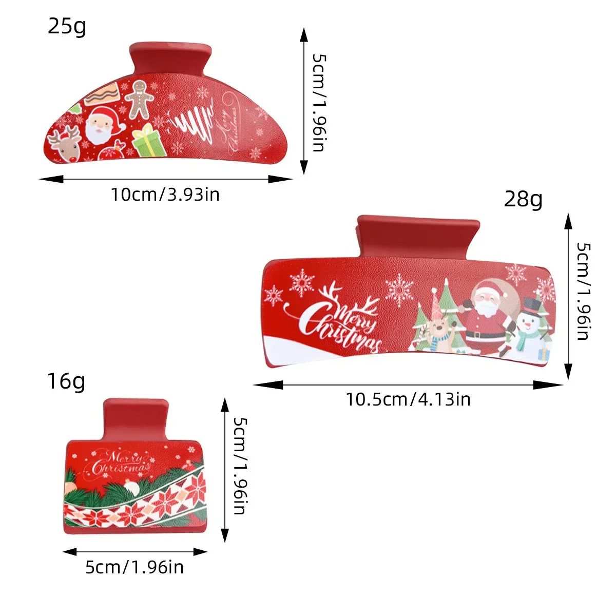 Рождественский пластиковый зажим для волос нашивка шпилька с допамином