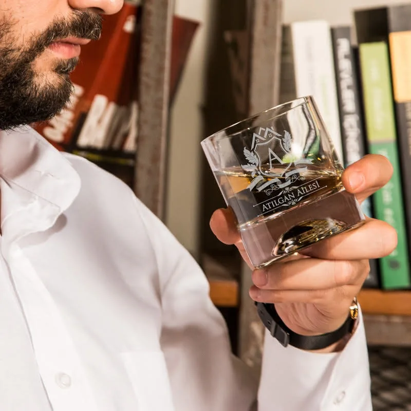 

Personalized Home Gift Whiskey Glass Set Custom Whisky Glass Gift for Friend Bar Rock Cup Whiskey Drinking Tumpler Gift for Him