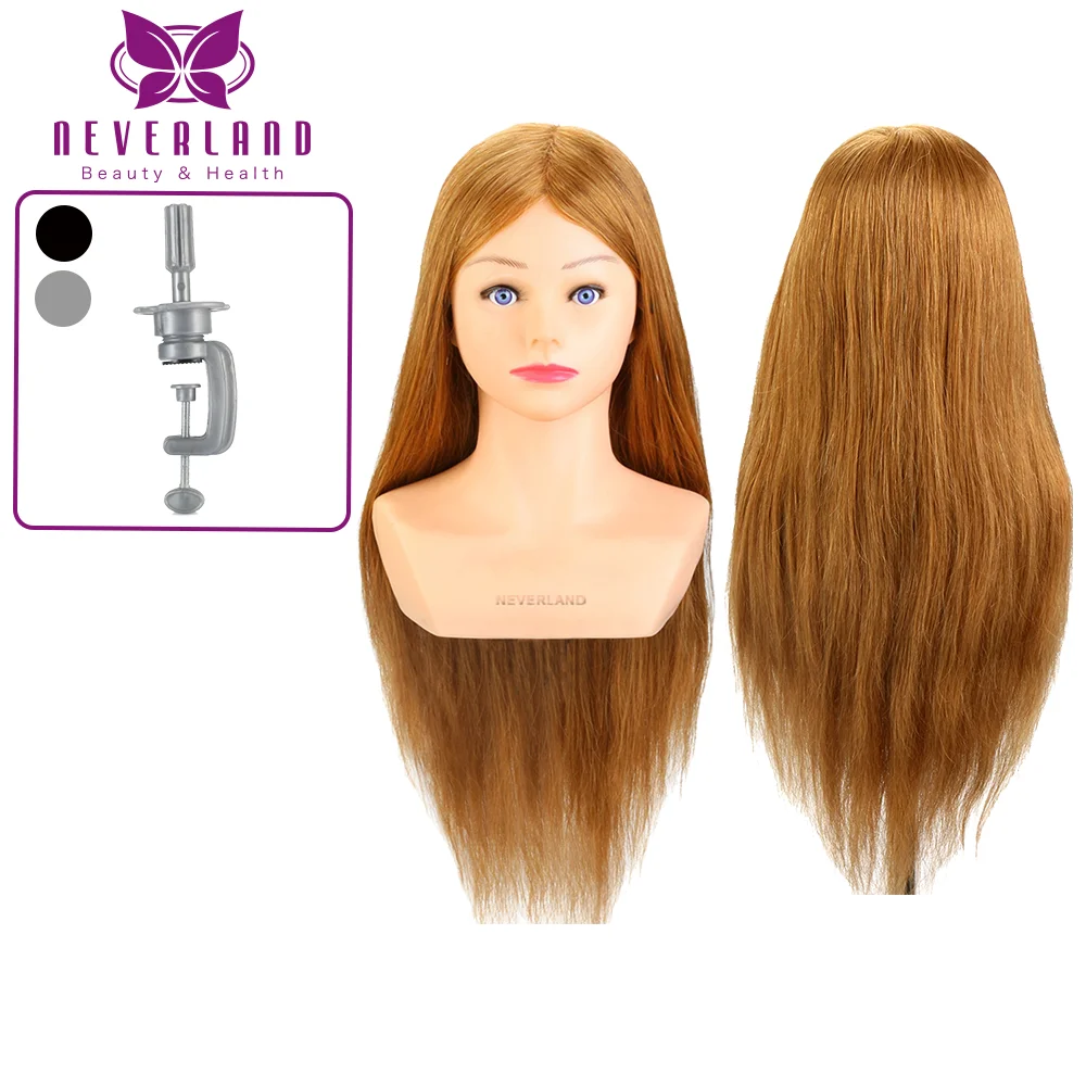 

Mannequin Head 24'' 80% Real Hair with Shoulder Hairstyles Dummy Doll Hairdresser Practice Hair Braiding Training Head Kit Curl