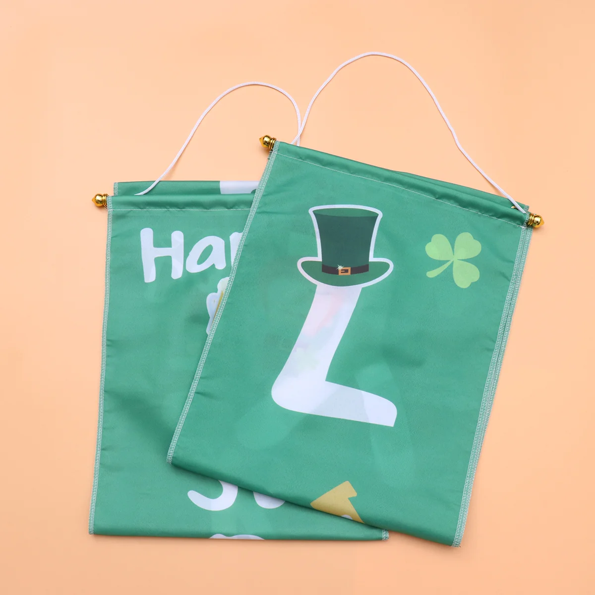 

1 Pair St. Patricks Day Printing Hanging Sign Festival Porch Sign Front Door Curtain Decoration Home Door Banner