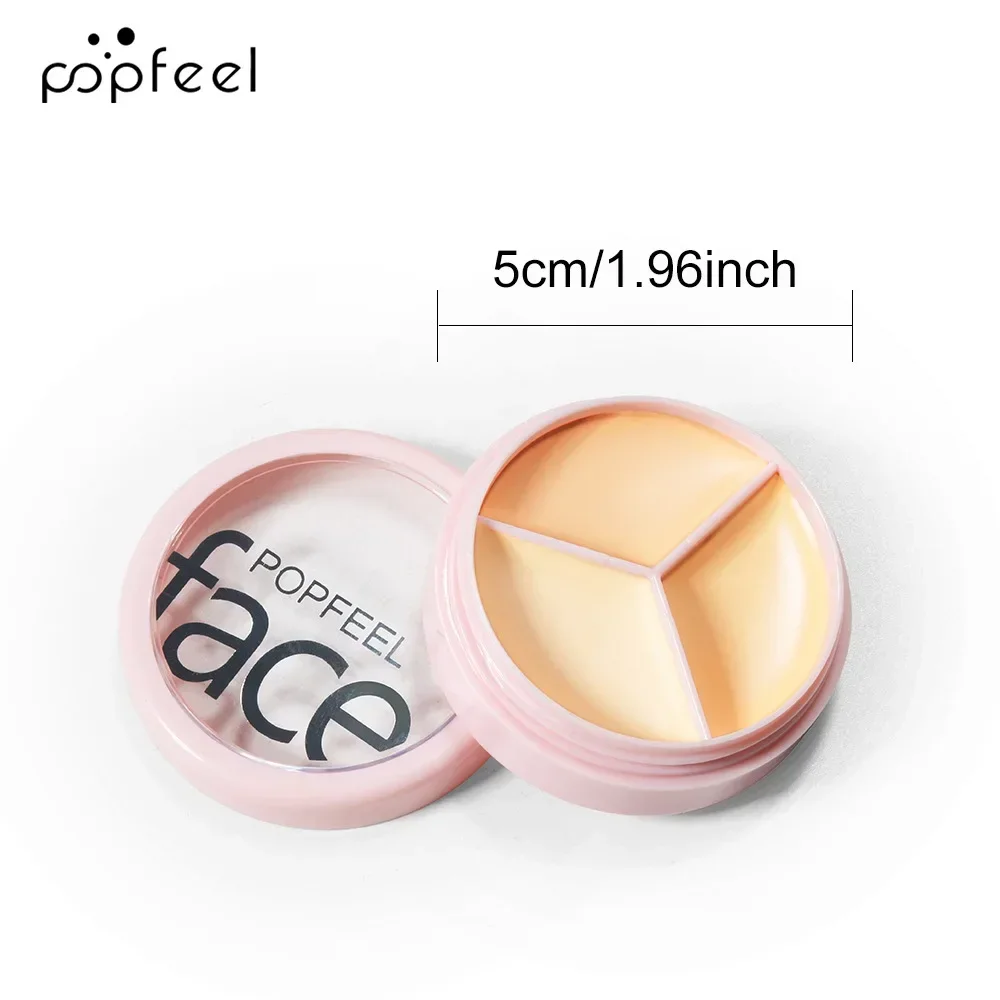 Самый продаваемый Popfeel Make Up 3-цветный консилер Корректор темных кругов Покрытие