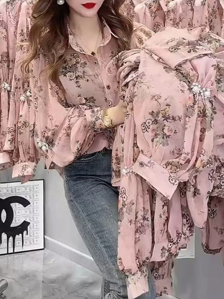 Модные женские рубашки с длинными рукавами больших размеров новинка весны 2024