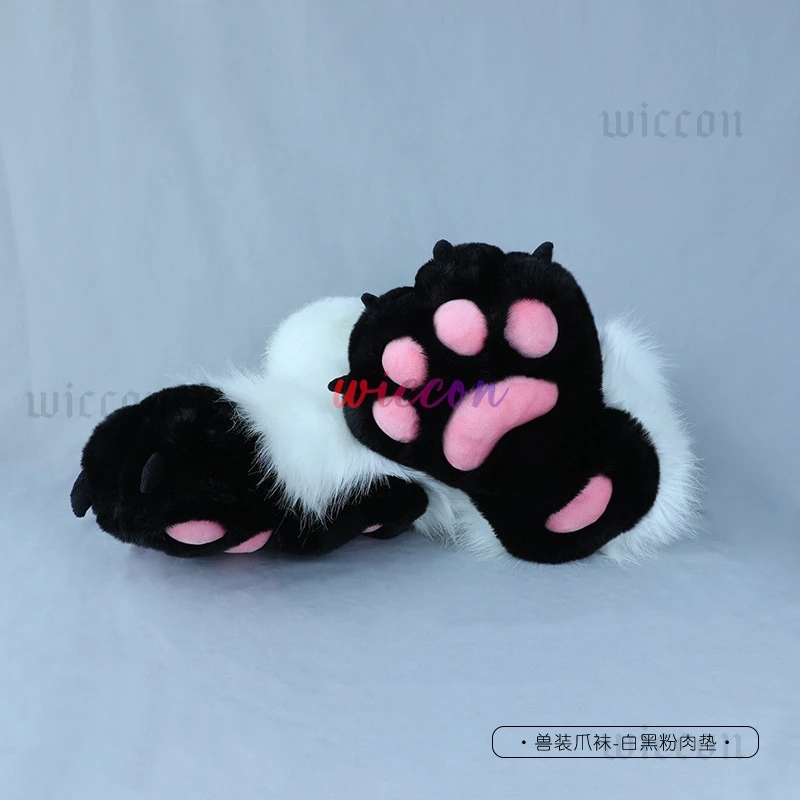 8-цветный большой плюшевый костюм для косплея пушистая обувь с лапами животных