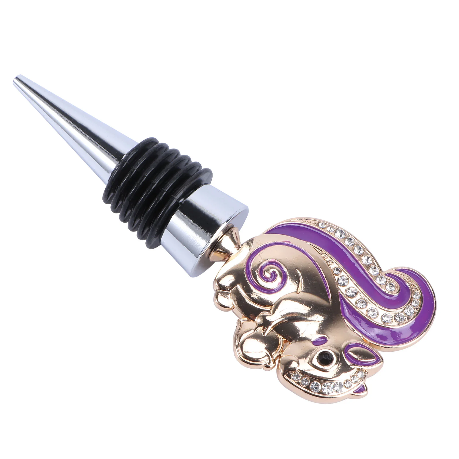 

Bottle Stopper Plug Saver Stoppers Sealing Alloy Champagne Animal Beverage Sealer Rhinestone Cap Decorative Vacuum Squirrel