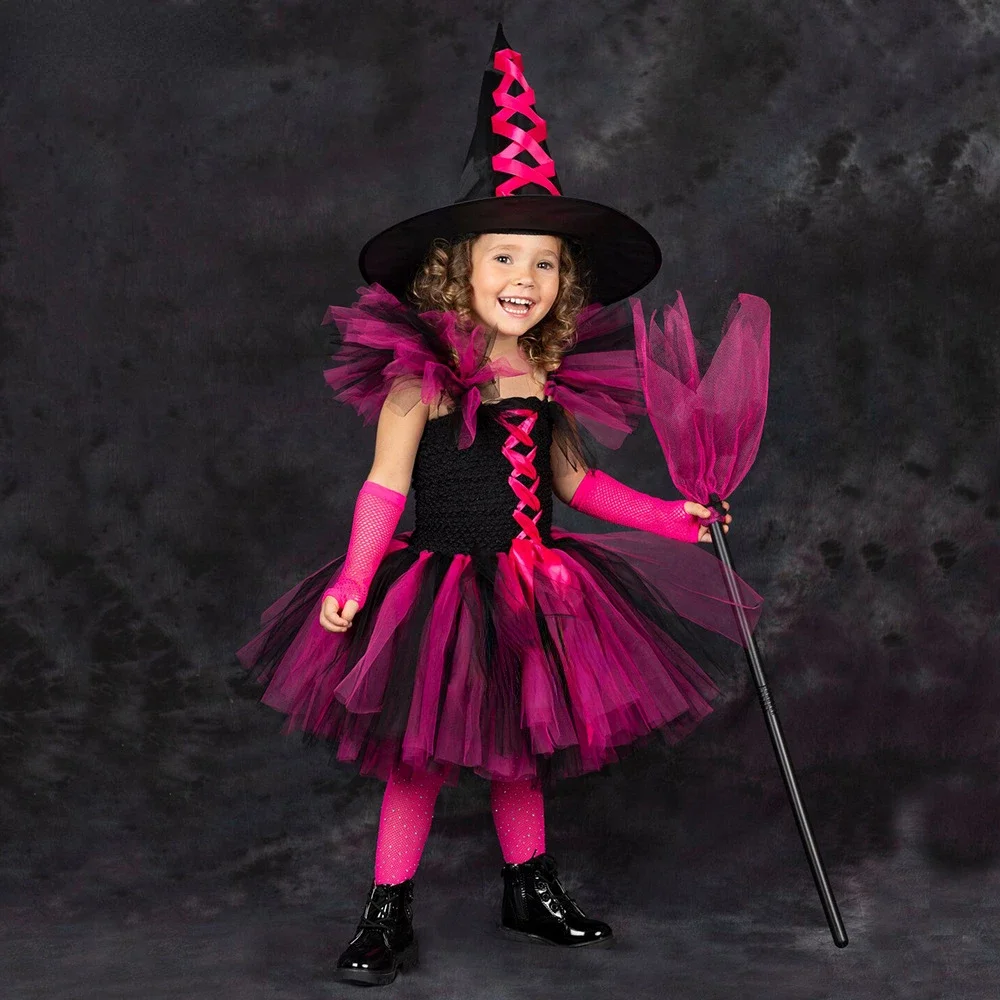 

Halloween Carnival Party Birthday Teens Baby Masquerade Toddler Witch Dress Up Children's Performance Clothing for Party Outfits