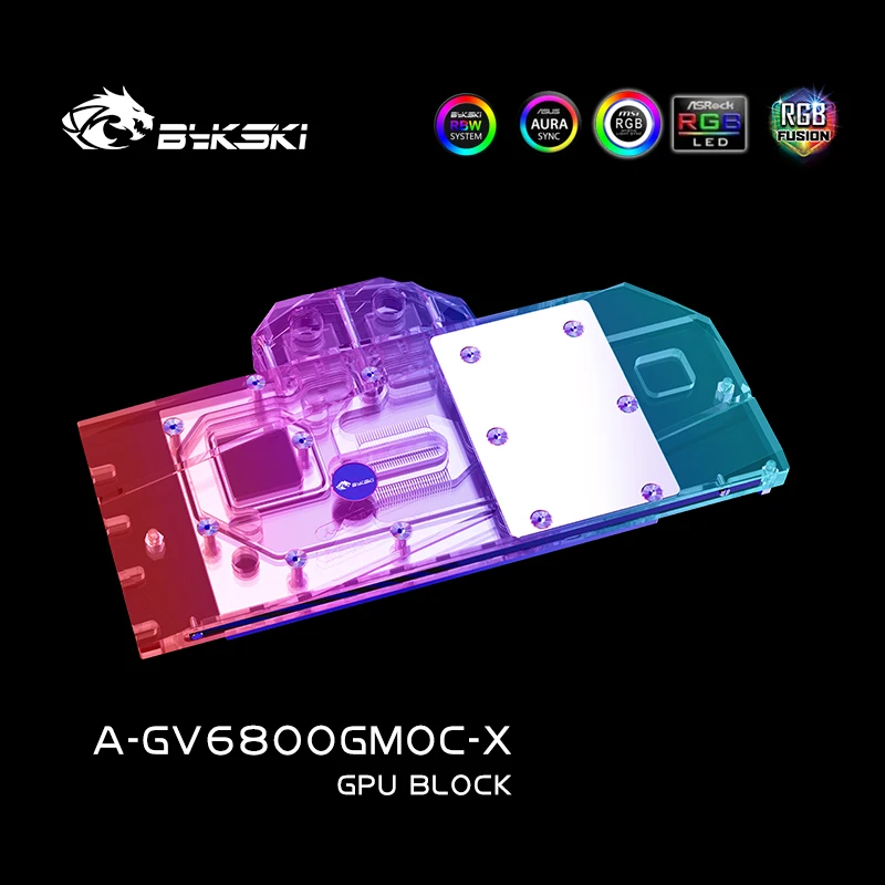 Водяной блок графического процессора Bykski для GIGABYTE Radeon RX6800 GAMING OC радиатор с