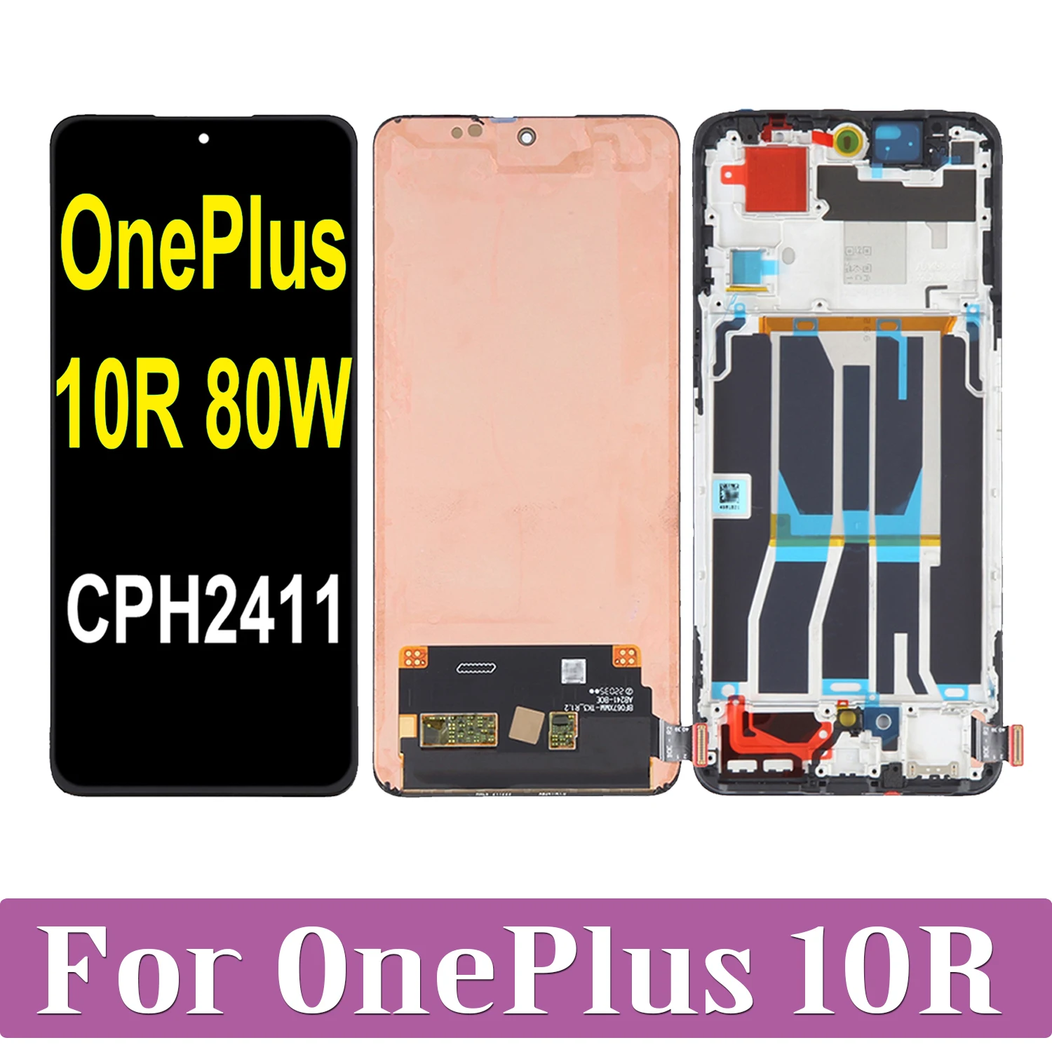 6,7 'оригинальный AMOLED для Oneplus 10R 80W CPH2411, ЖК-дисплей для One Plus 10R 150W LCD
