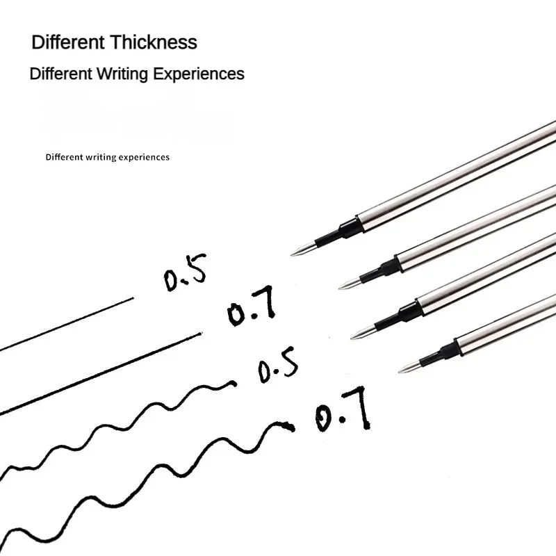 Фото JINHAO 11 см металлические стержни 0,5/0,7 мм синий/черный роликовый шариковая ручка бизнес шариковая ручка стержни офисные школьные принадлежности канцелярские принадлежности №4