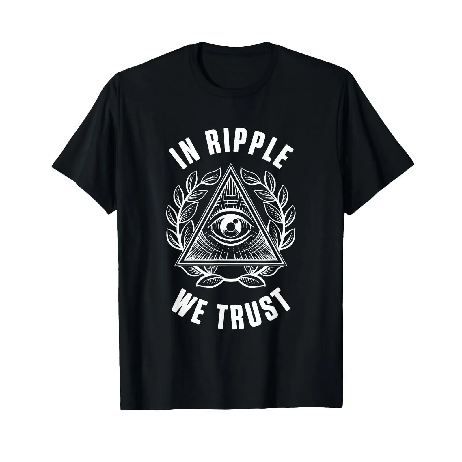 Фото Футболка Ripple XRP Pyramide Währung Blockchain Krypto Geld Börse, винтажная, с эффектом потертости, слегка комфортная, уличная одежда, дышащая №1