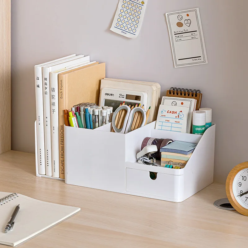 

2in1 pen holder Desk organizer stationery Desk pencil holder book Stand for pen Organizers Bookend school pencil case for office